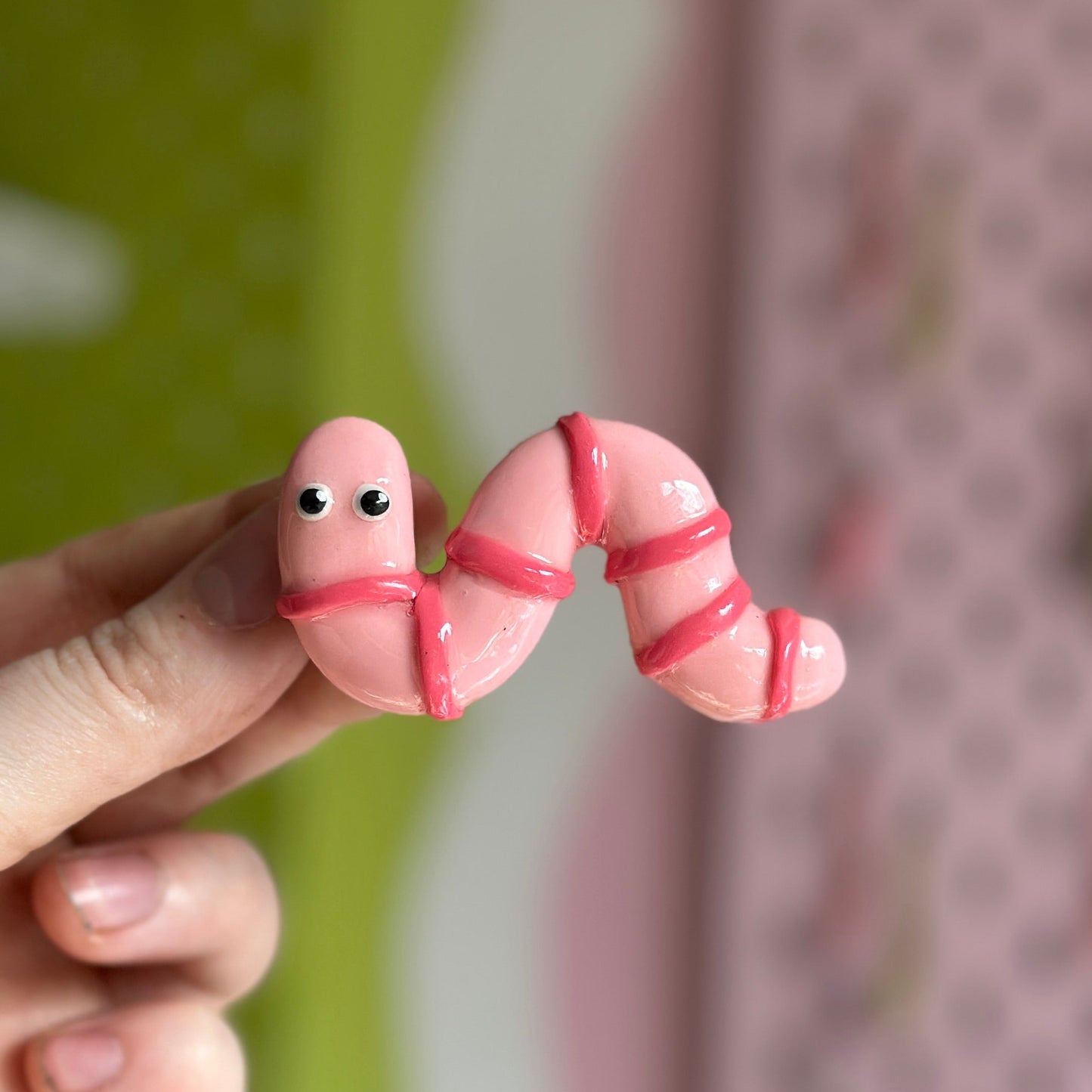 Chunky Worm Pin Badge