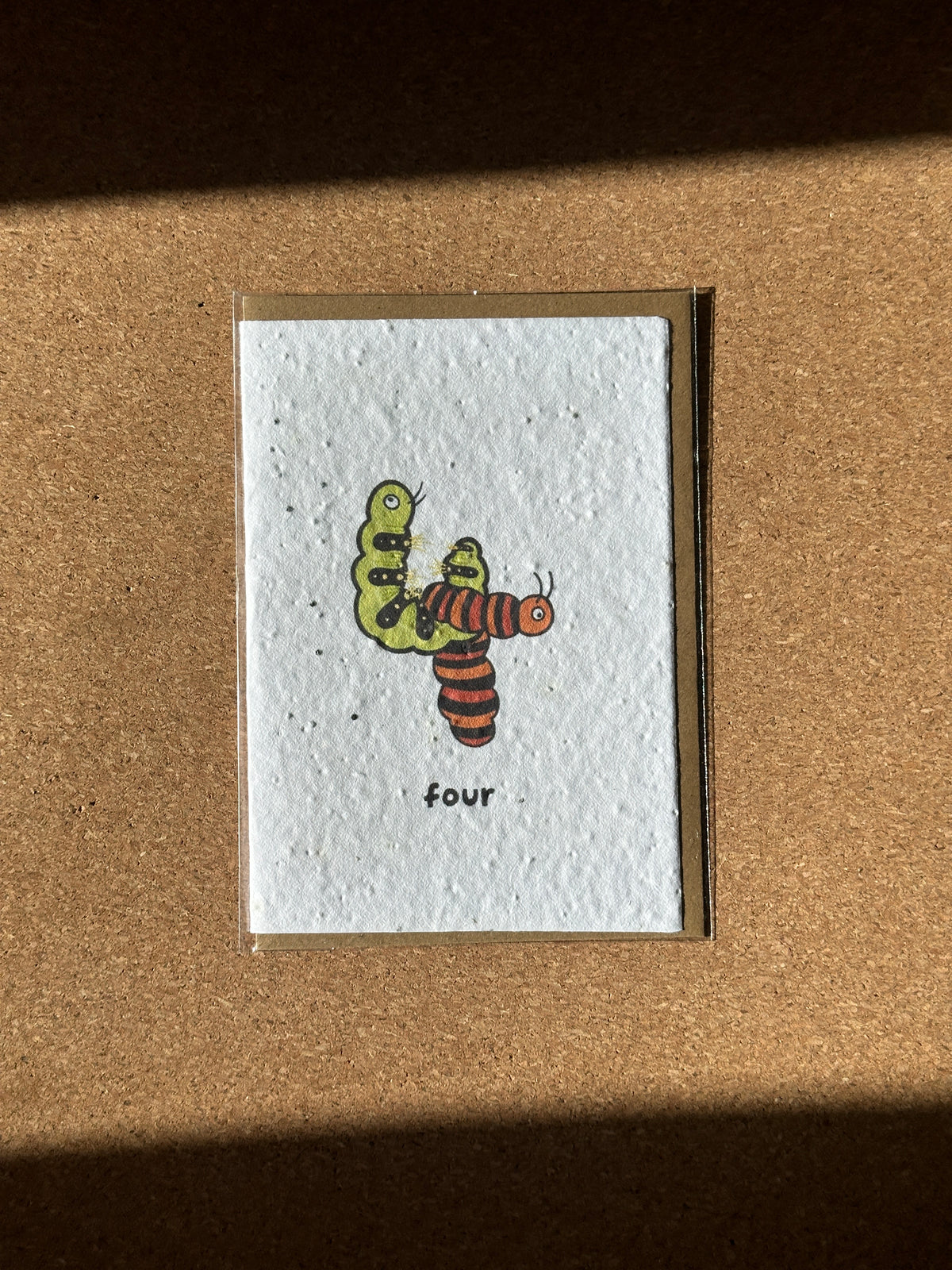Cool Caterpillar 4th Birthday Card | wild flower paper