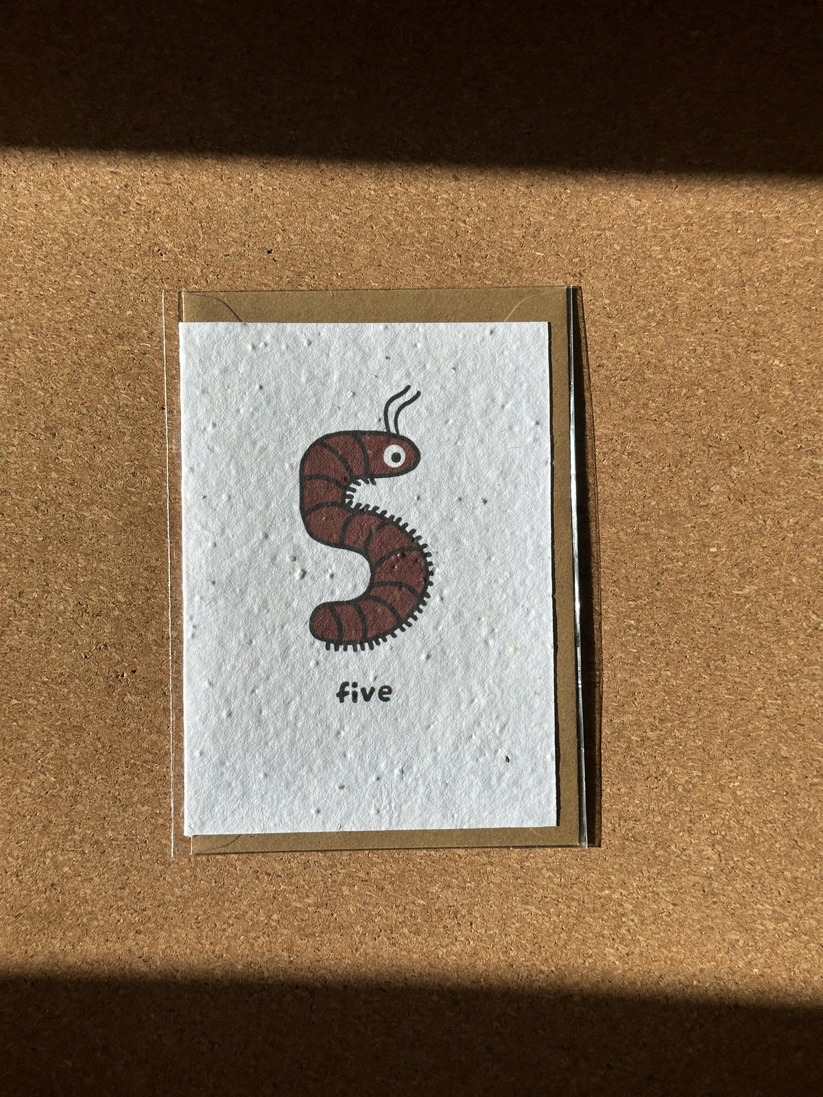 Marvellous Millipede 5th Birthday Card | wild flower paper