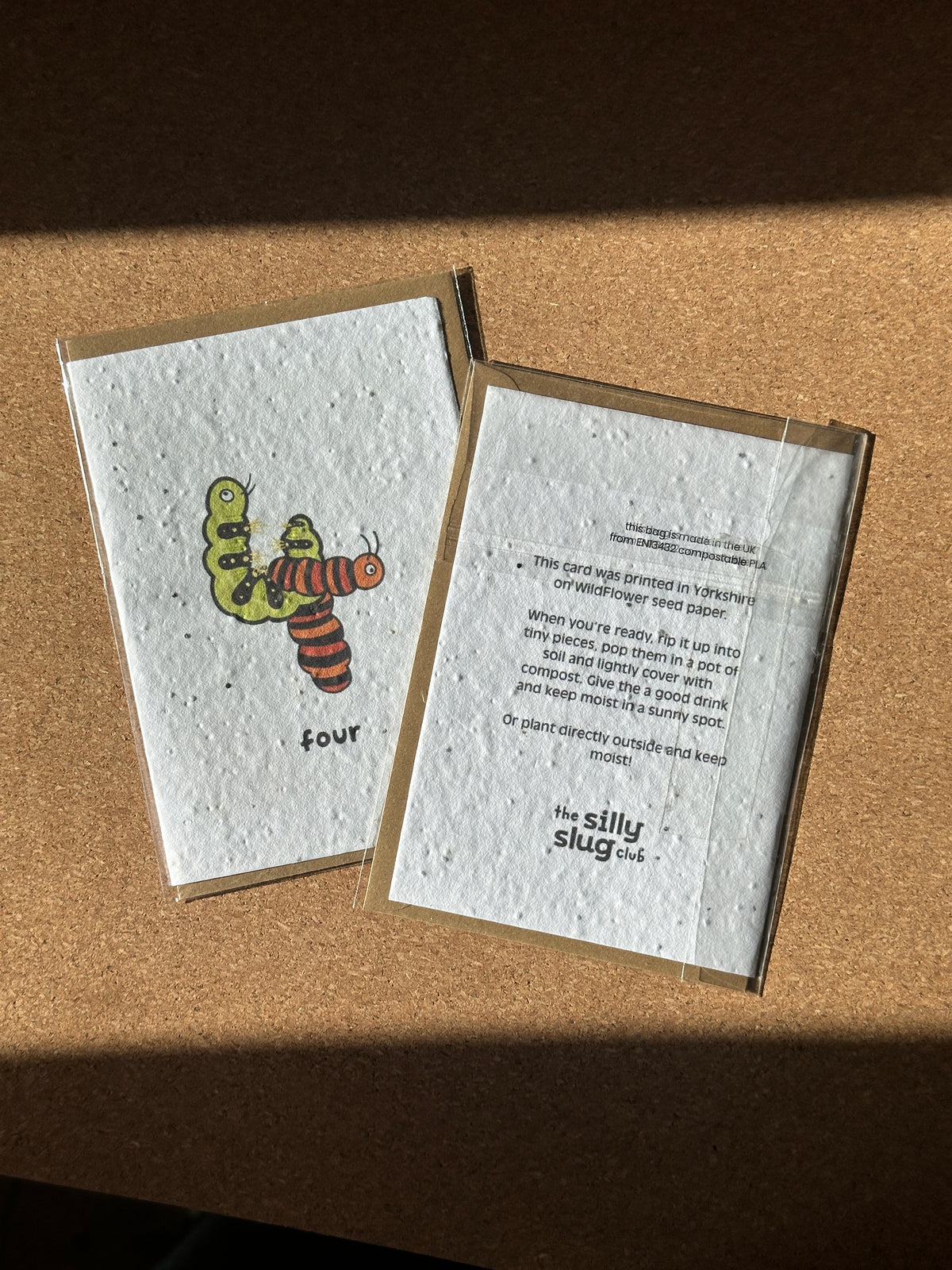 Cool Caterpillar 4th Birthday Card | wild flower paper