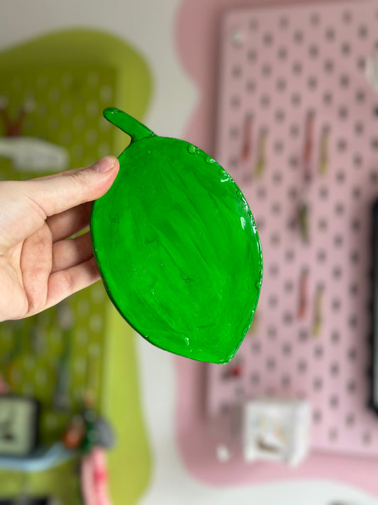 Ladybird Leaf Shaped Trinket Dish